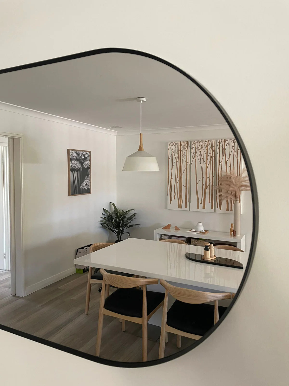 Ebony & Flo - Odes Black Pill Shape Mirror 50 X 100cm