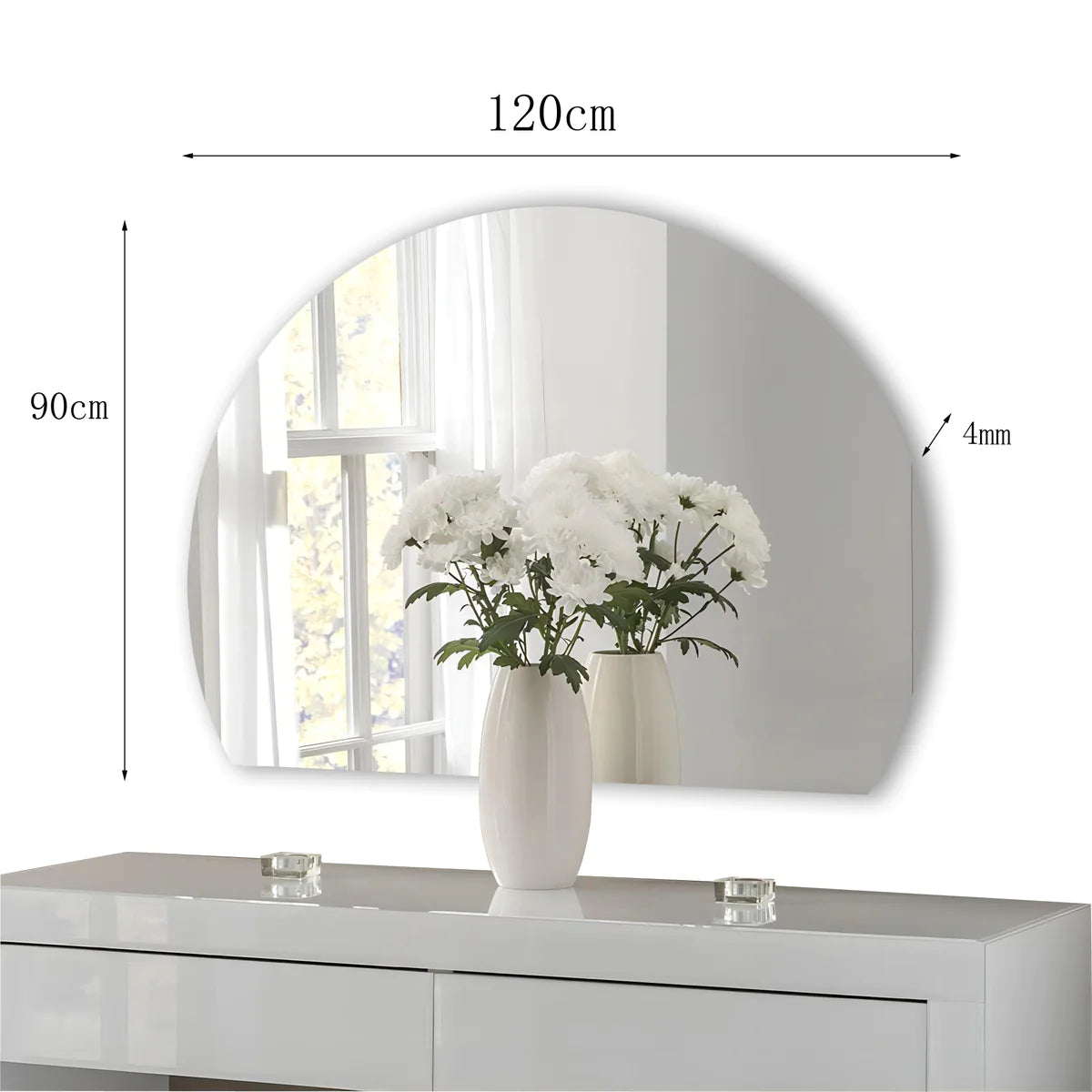 Ebony & Flo - D Lux Frameless Mirror 90 X 120cm