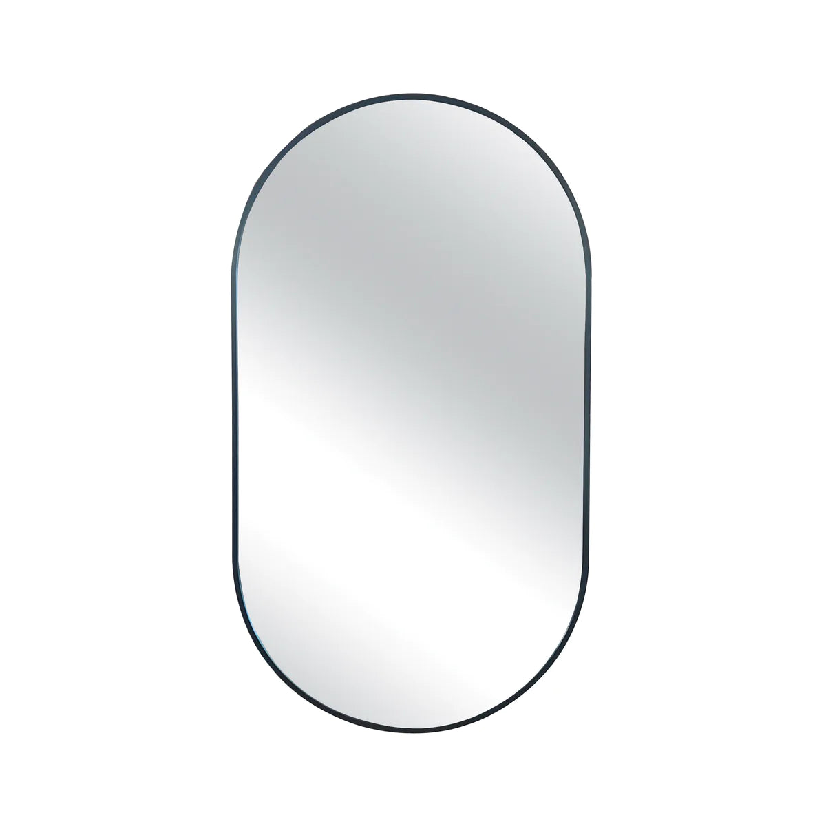 Ebony & Flo - Odes Black Pill Shape Mirror 50 X 100cm