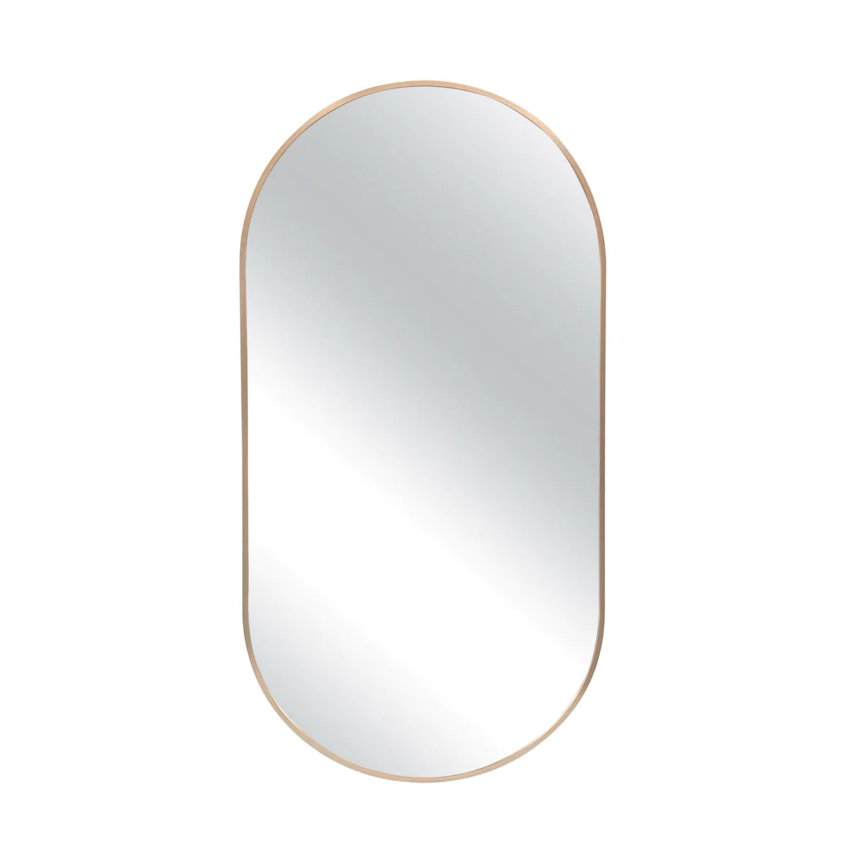 Ebony & Flo - Odes Brushed Gold Pill Shape Mirror 50 X 100 Cm